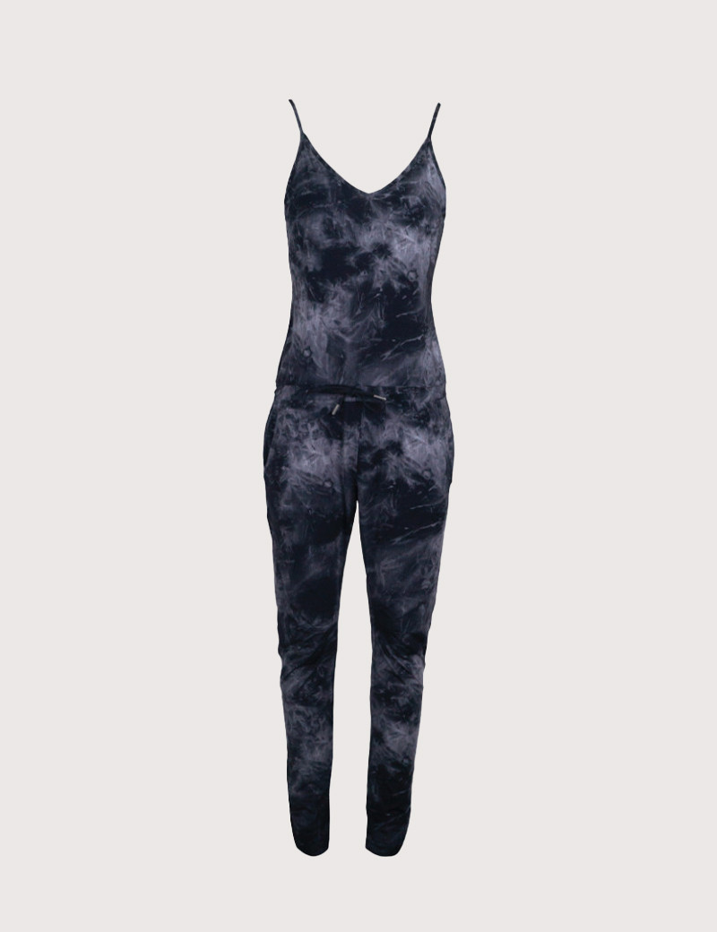 HBT COMBINAISON LIZZIE BRETELLES FINES TIE&DYE NOIR