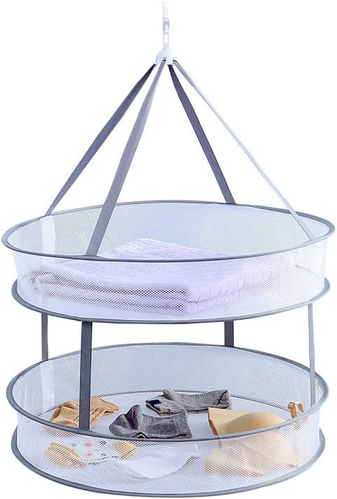 Séchoir Panier Suspendu pliable gris Vendos85