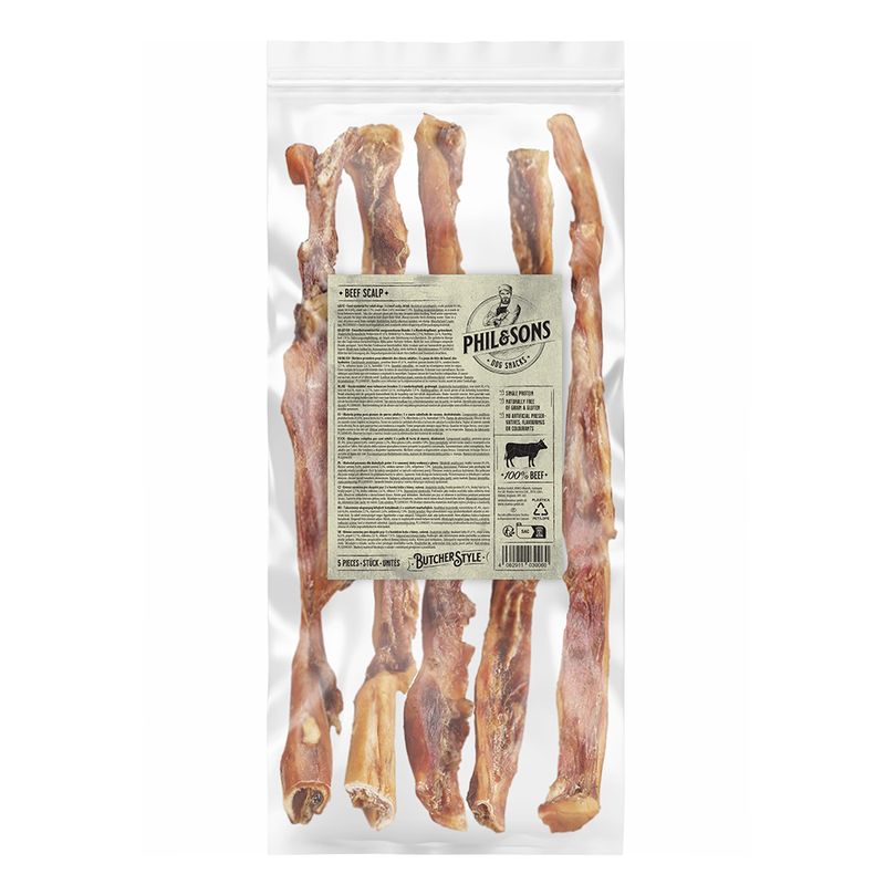 Phil & Sons lamelles de peau de tête de bœuf extra longues