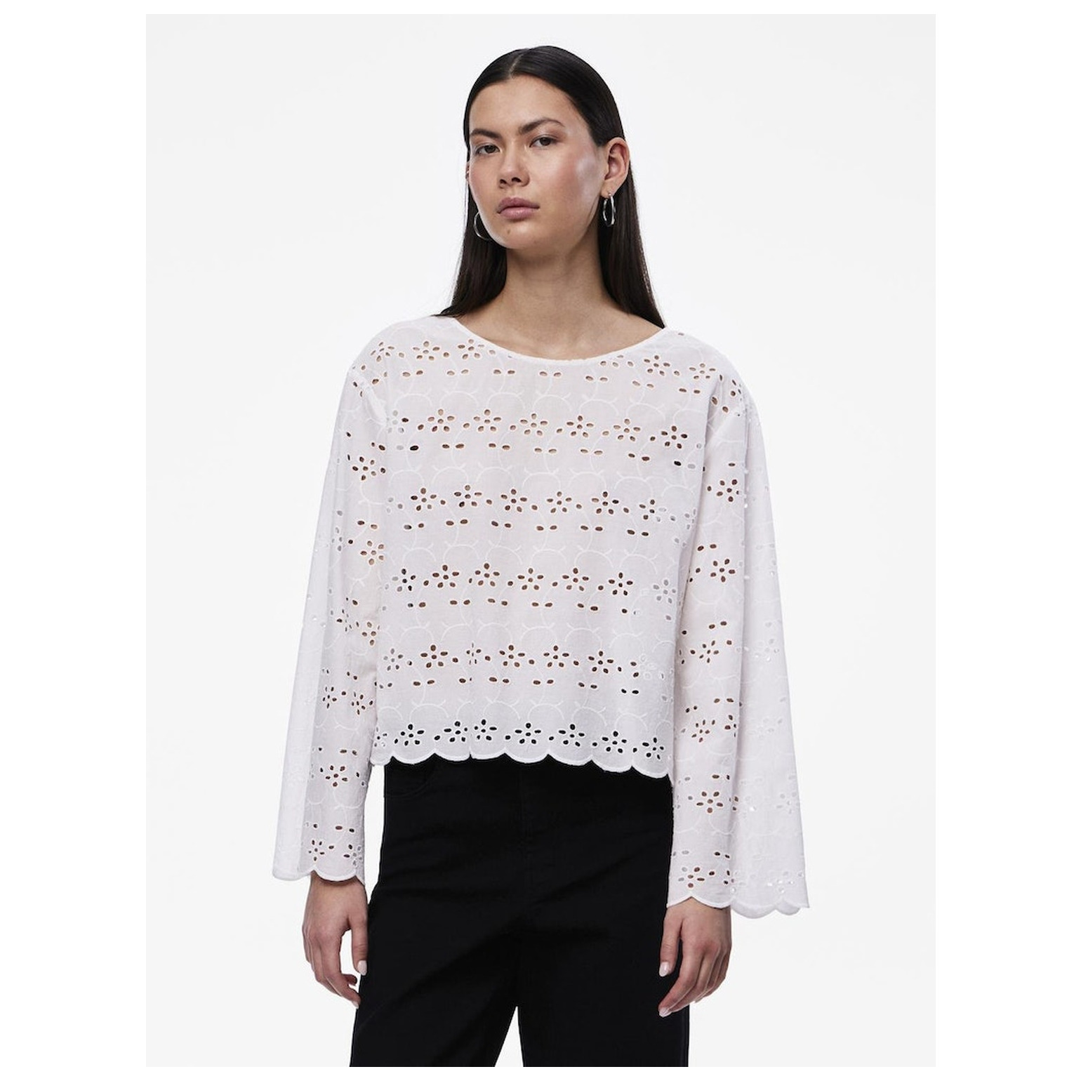Pieces PCARMORINE LS EMBRODERI TOP