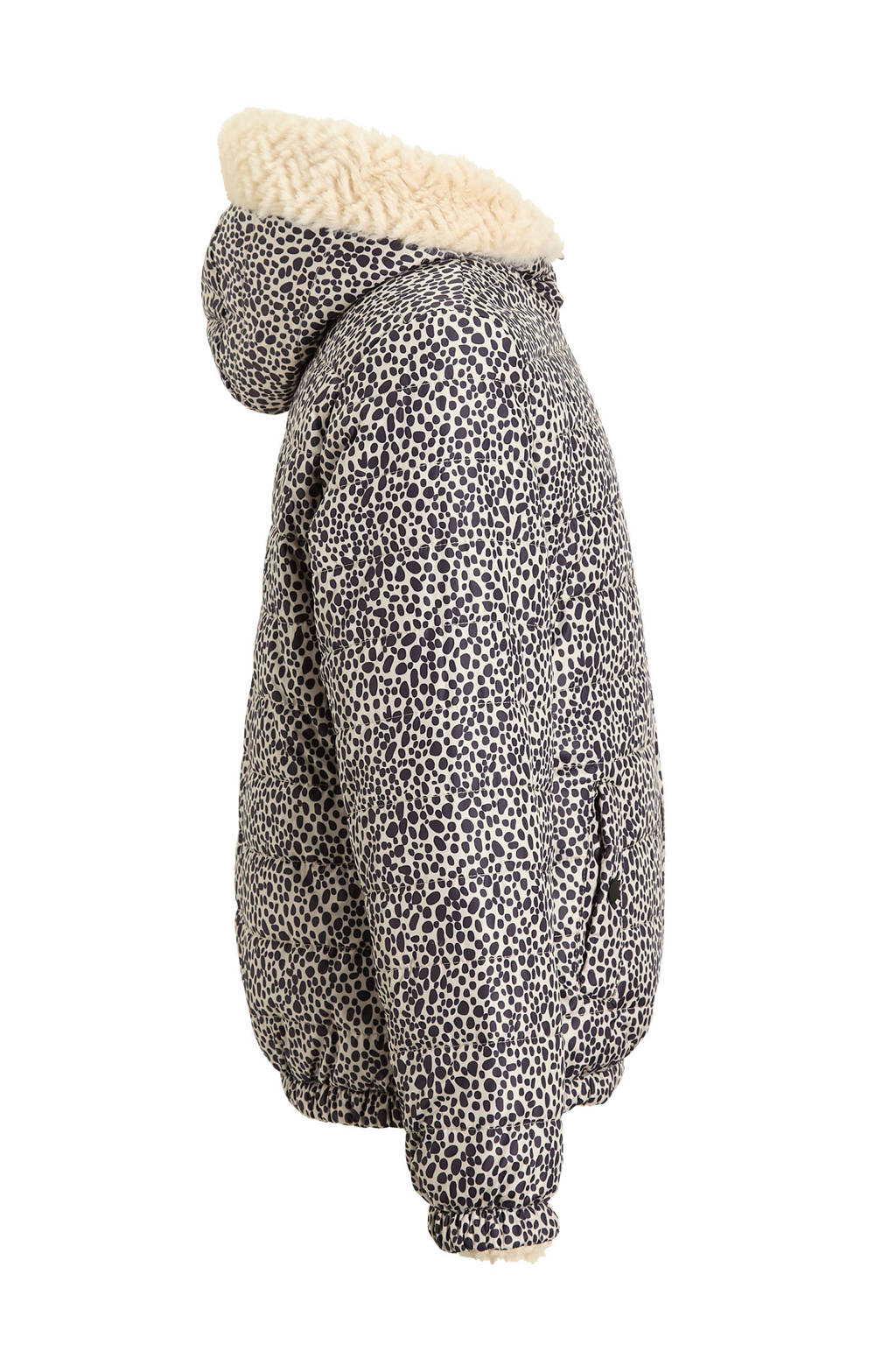 anytime reversible winterjas beige / alloverprint