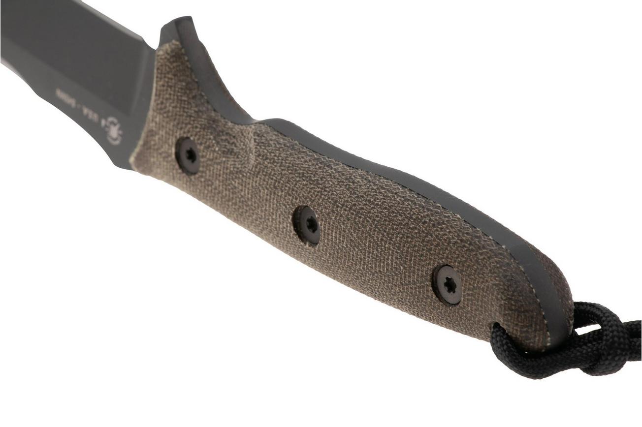 Spartan Blades Moros SB53BKGRKYBK Black, Green Micarta, survivalmes, kydex schede