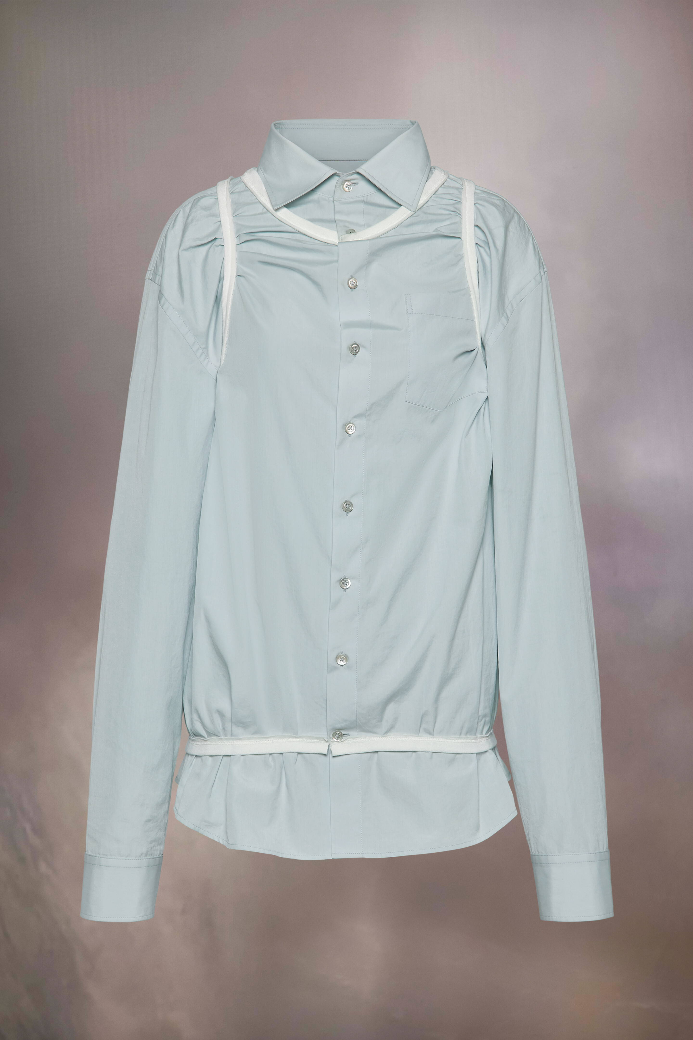 Chemise à passepoils