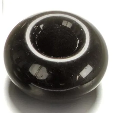 Knorr Prandell Glasperlen-Großloch, schwarz 9 x 14 mm