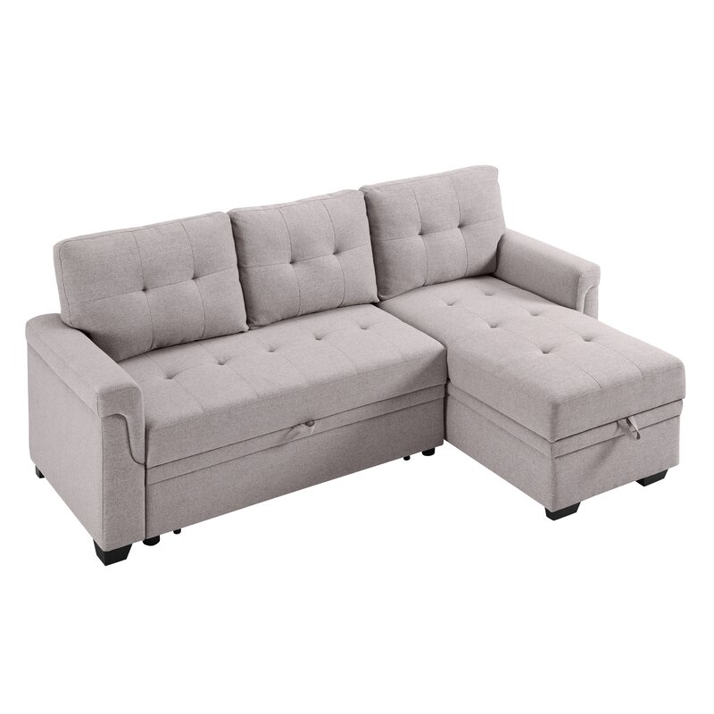 Gunnar 86&prime;&prime; Wide Reversible Sleeper Sofa & Chaise