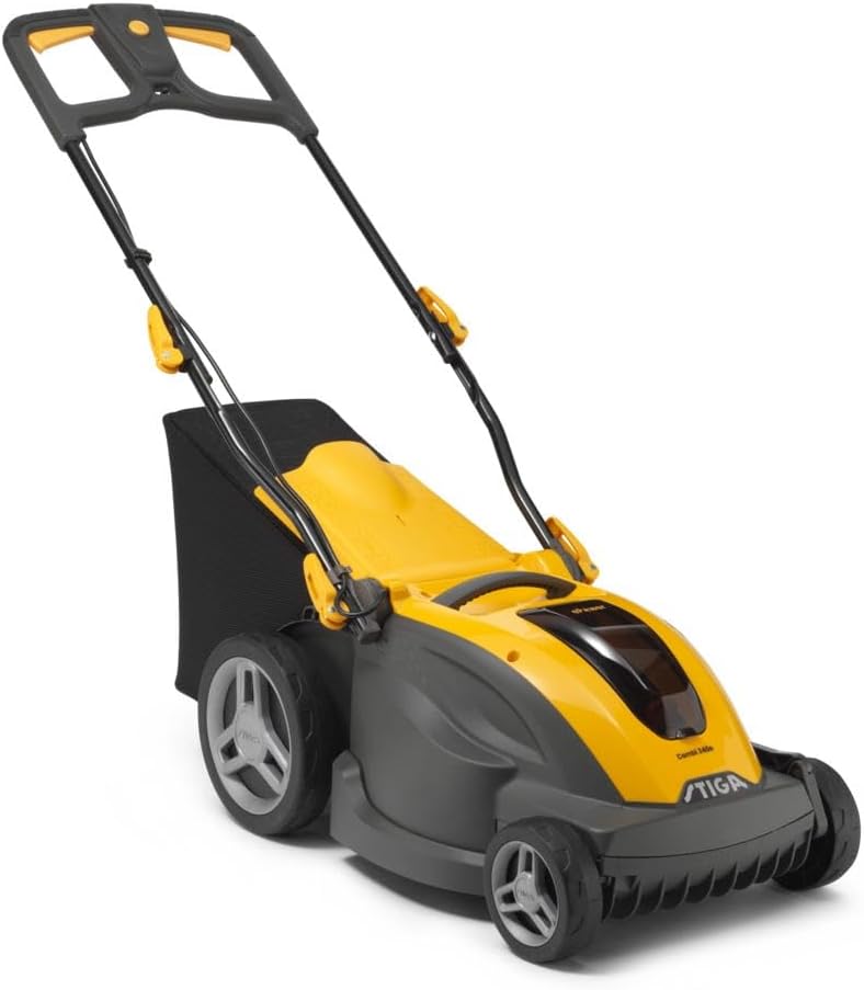 STIGA COMBI 340e Akku-Rasenmäher mit Akku, Ladegerät, verstellbare Stange, Softgriff, mit S