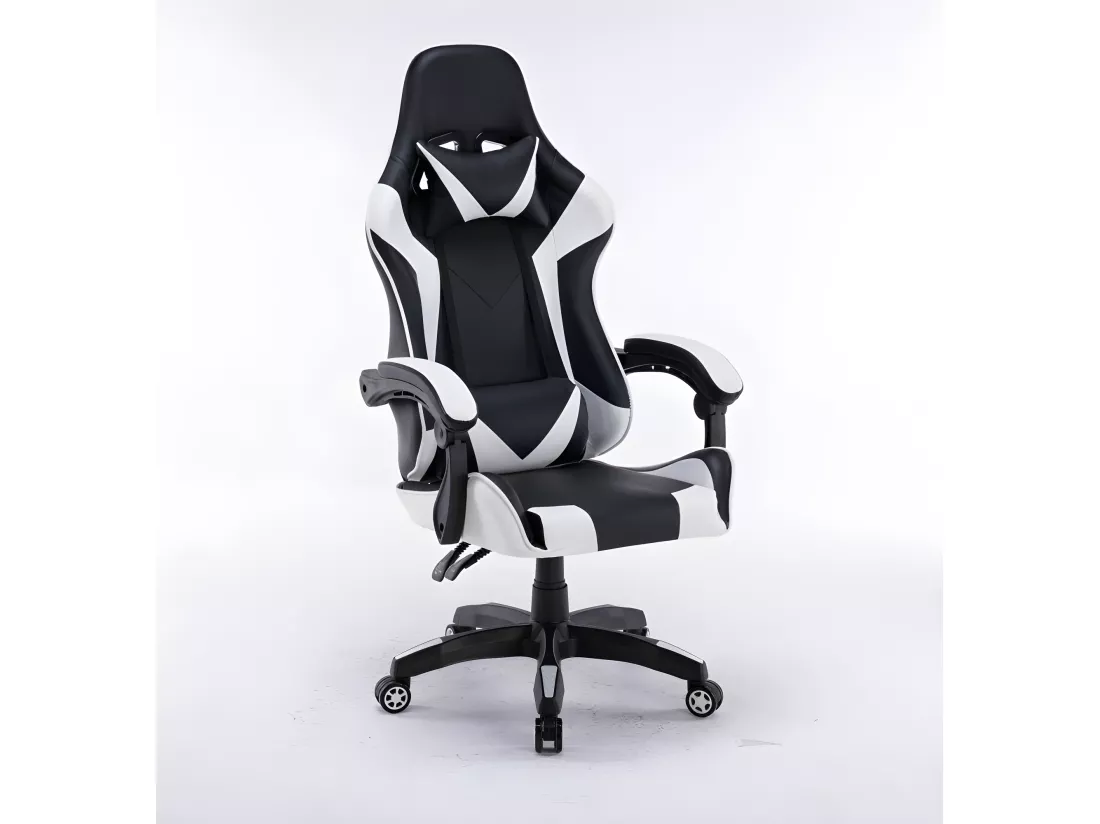 KRAFT - Fauteuil gamer style moderne bureau - 66x62x115 - Réglable en hauteur - Chaise de bureu