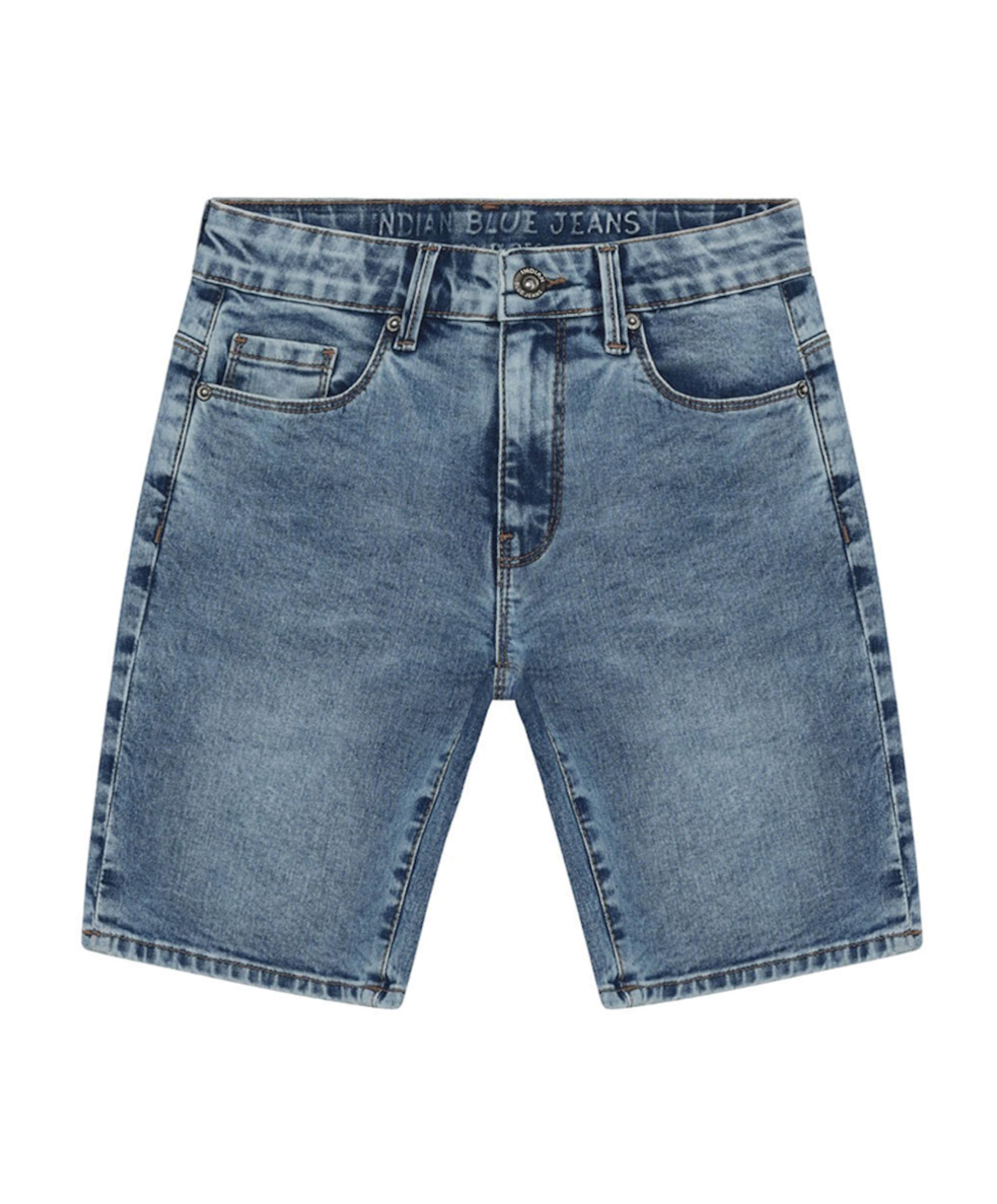 Indian Blue Jeans Wide Denim Blue Jeans jongens korte broek blauw