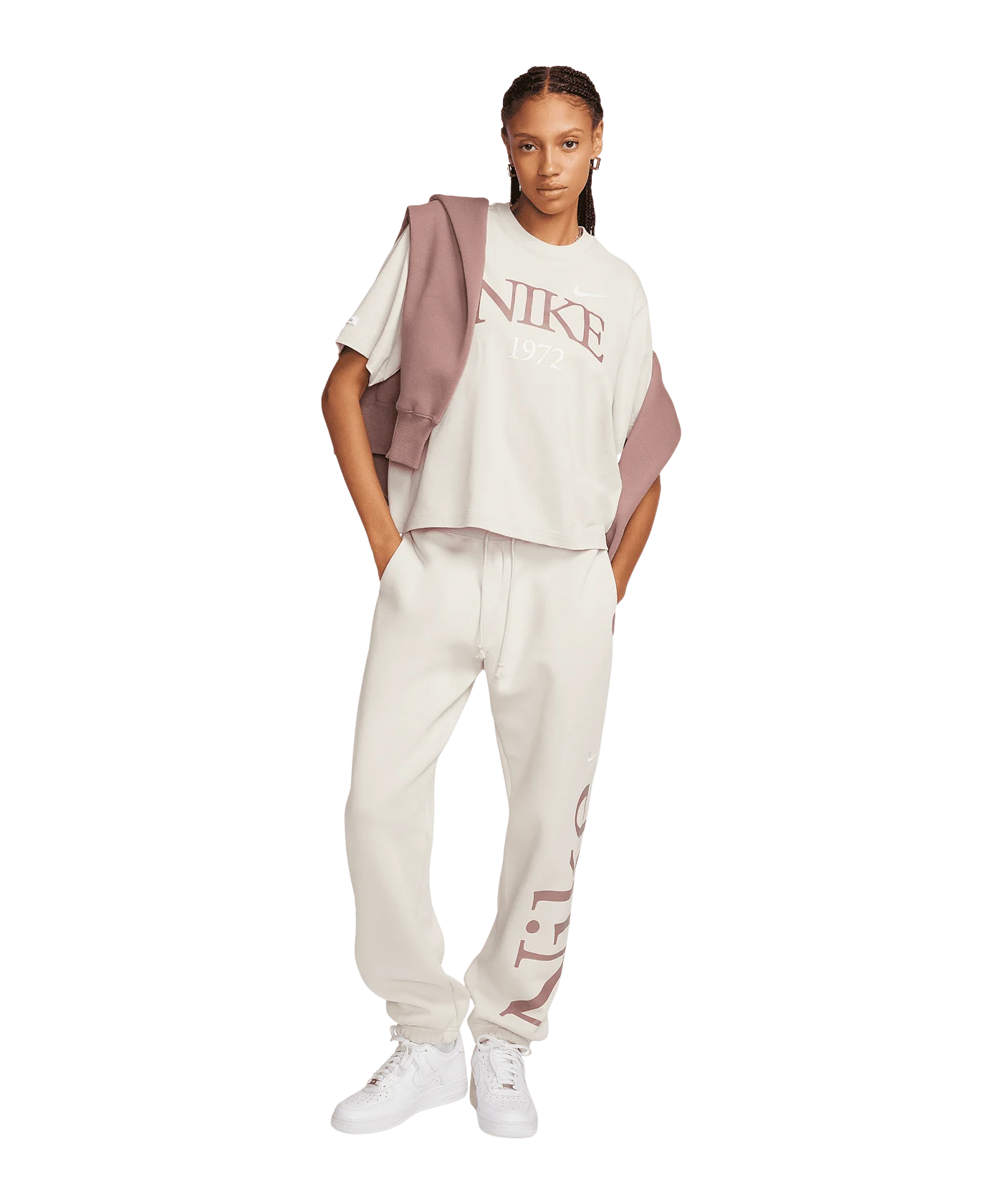 Nike T-Shirt Damen Braun F104