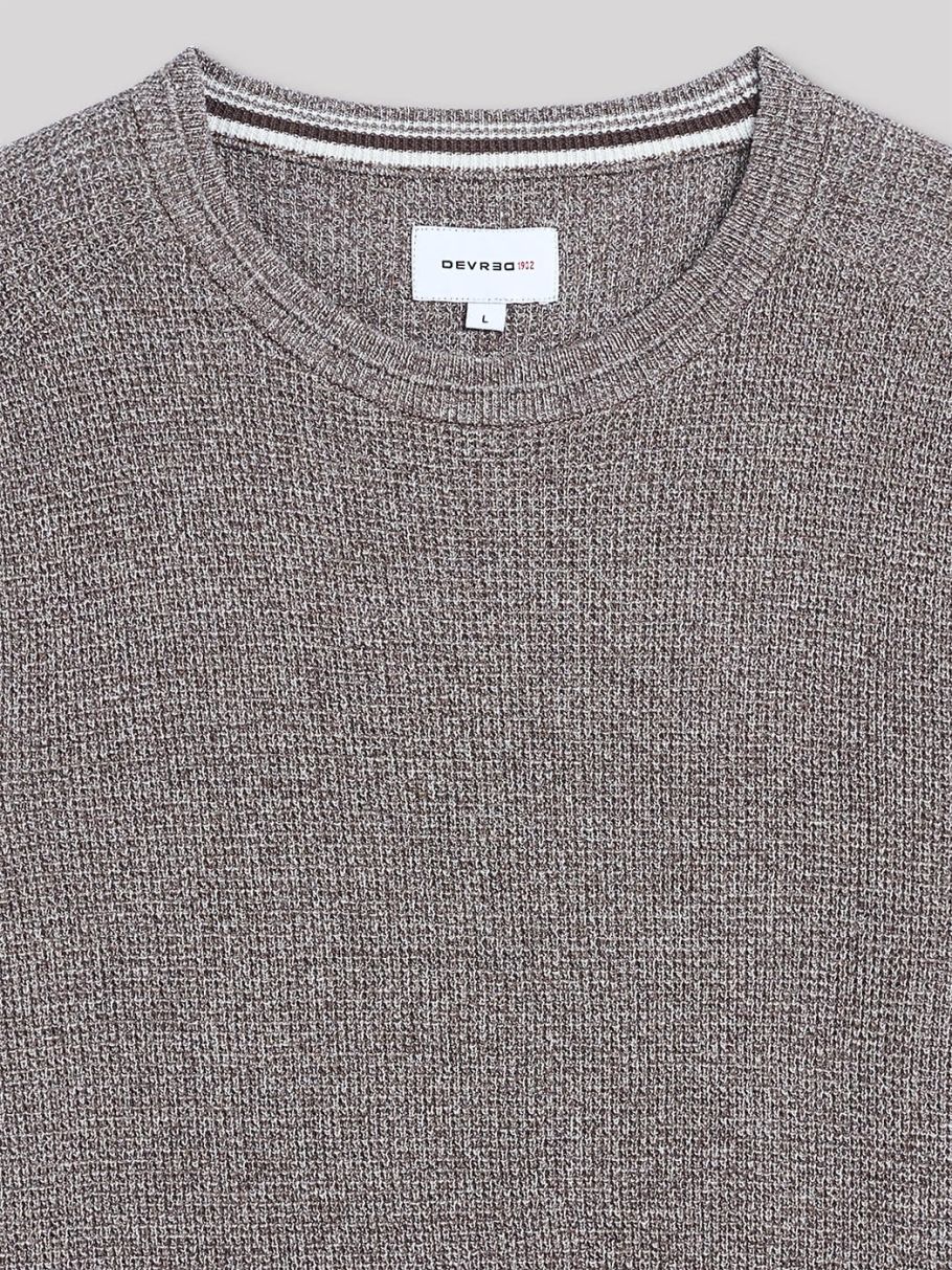 Pull col rond en coton
