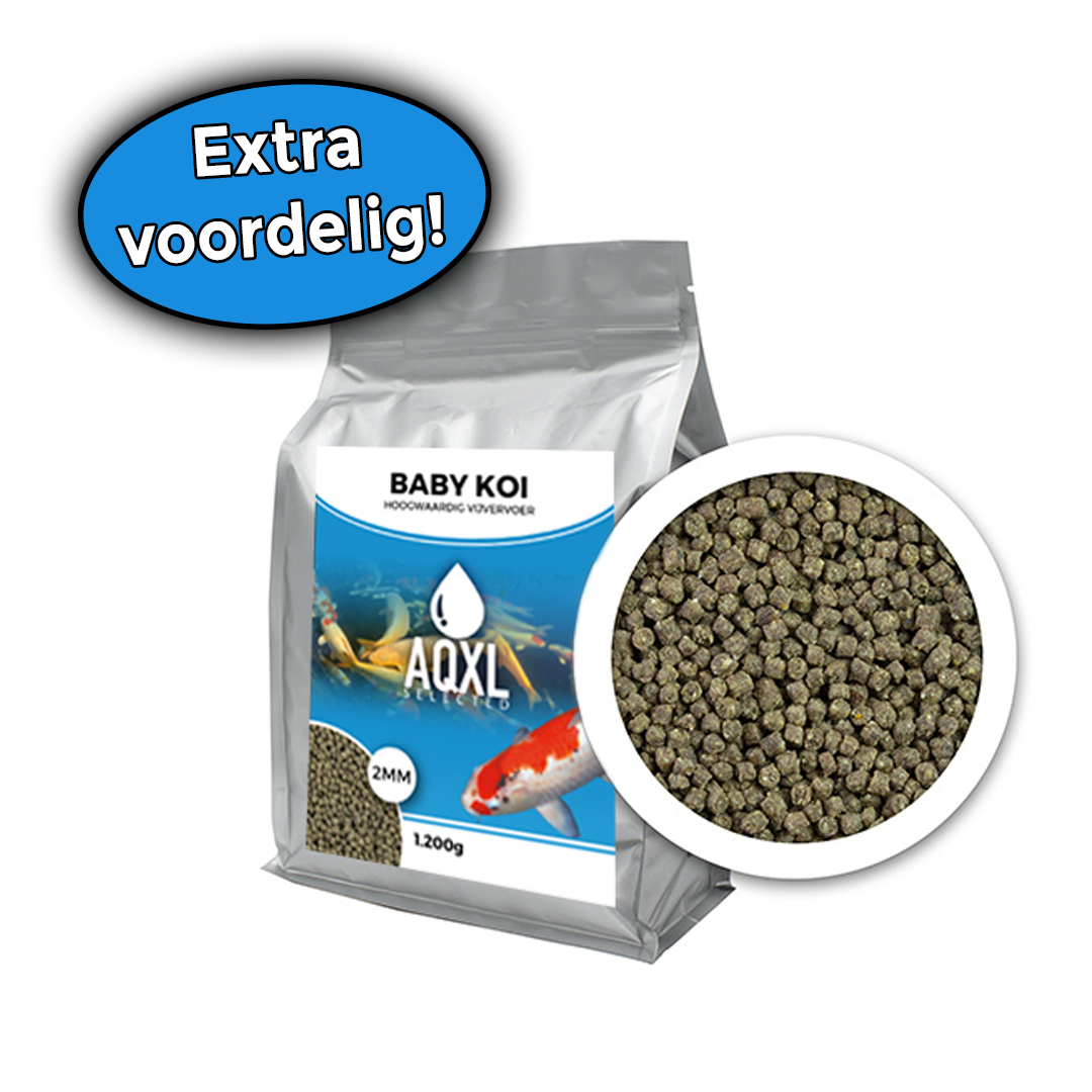 AQXL Selected Baby Koi koivoer S 2mm 1,2kg | Vijvervoer