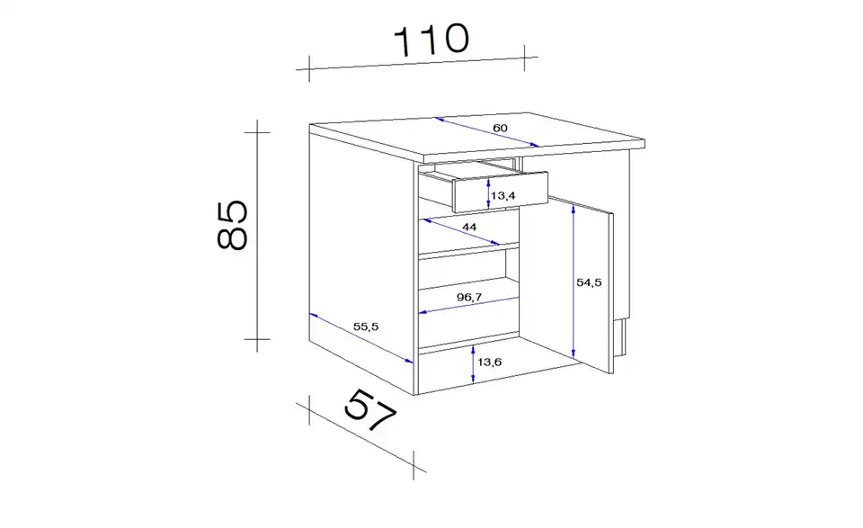 Eck-Unterschrank Mol