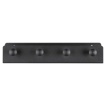 Kapstok 4 haken Naz zwart Metaallegering 220 mm