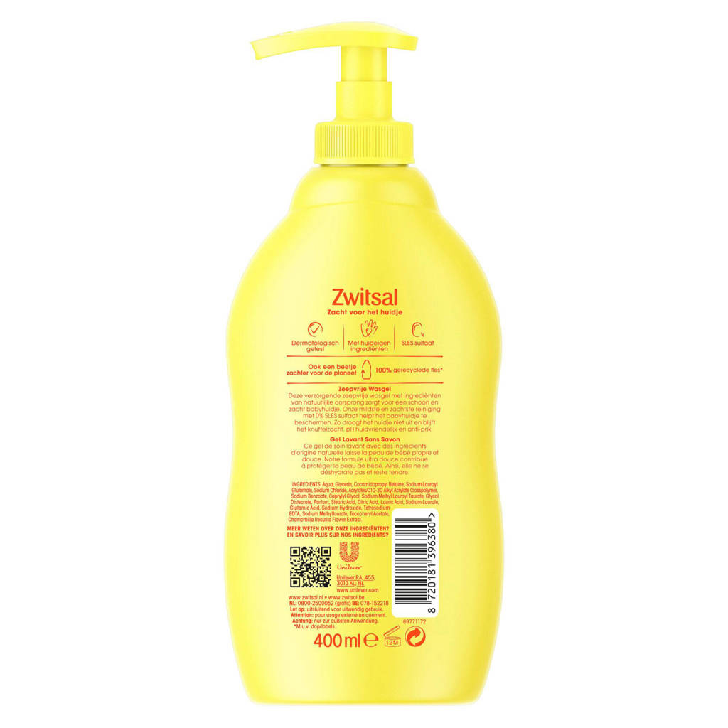 Fijn product, met handige dispenserzeepvrije wascrème Baby - 3 x 400 ml