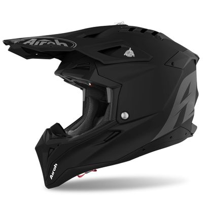 Casque cross Airoh AVIATOR 3 - COLOR - BLACK MATT 2023 - Noir / Blanc