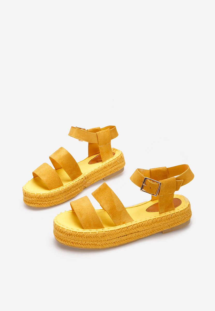 Sandales à plateforme jaunes Coraline
