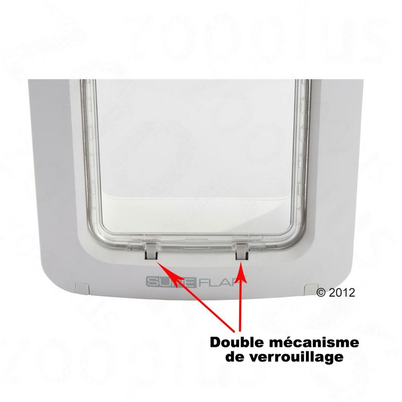 Chatière SureFlap XXL, lecteur de puces électroniques, blanc