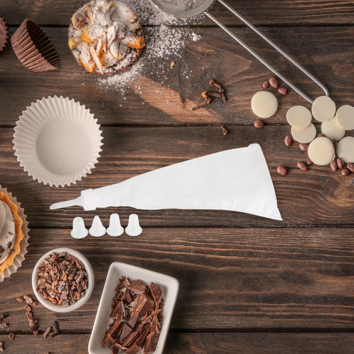 Poche à douille et 5 embouts en plastique Smart Pastry Zenker