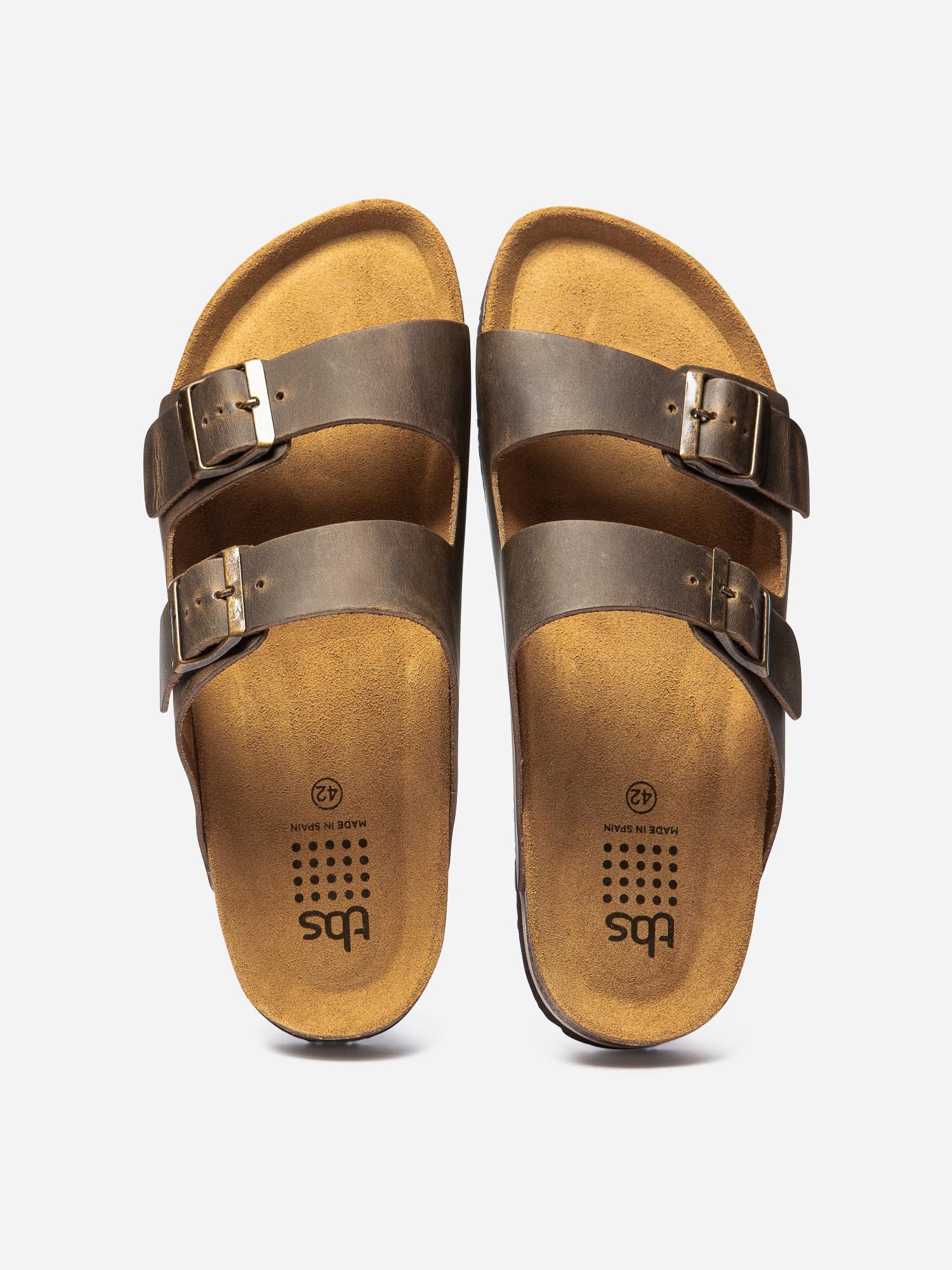 Mules Homme Casual Cuir Kaki