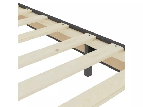 Ensemble matelas et sommier tapissier Gris foncé Tissu 80x200 2