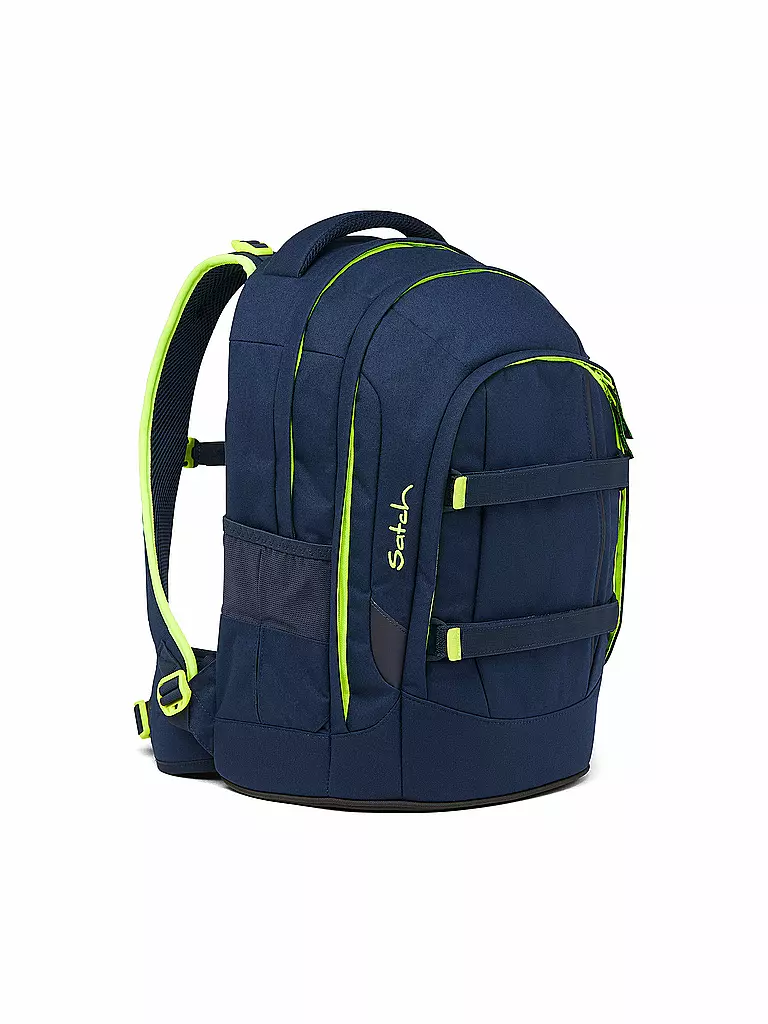 SATCH Schulrucksack Pack - Toxic Yellow dunkelblau