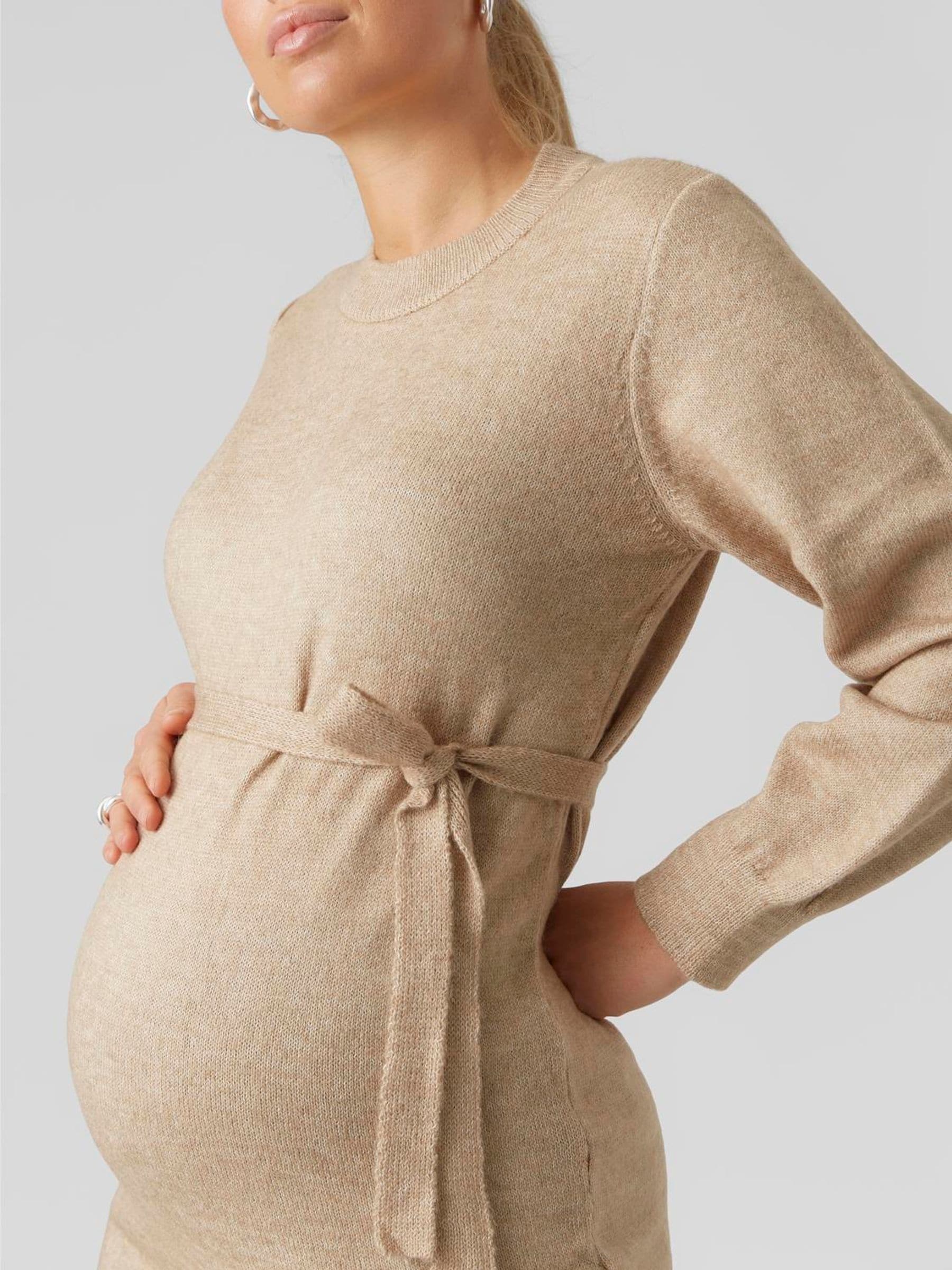 Bruin - Mamalicious Knitted Belt Dress