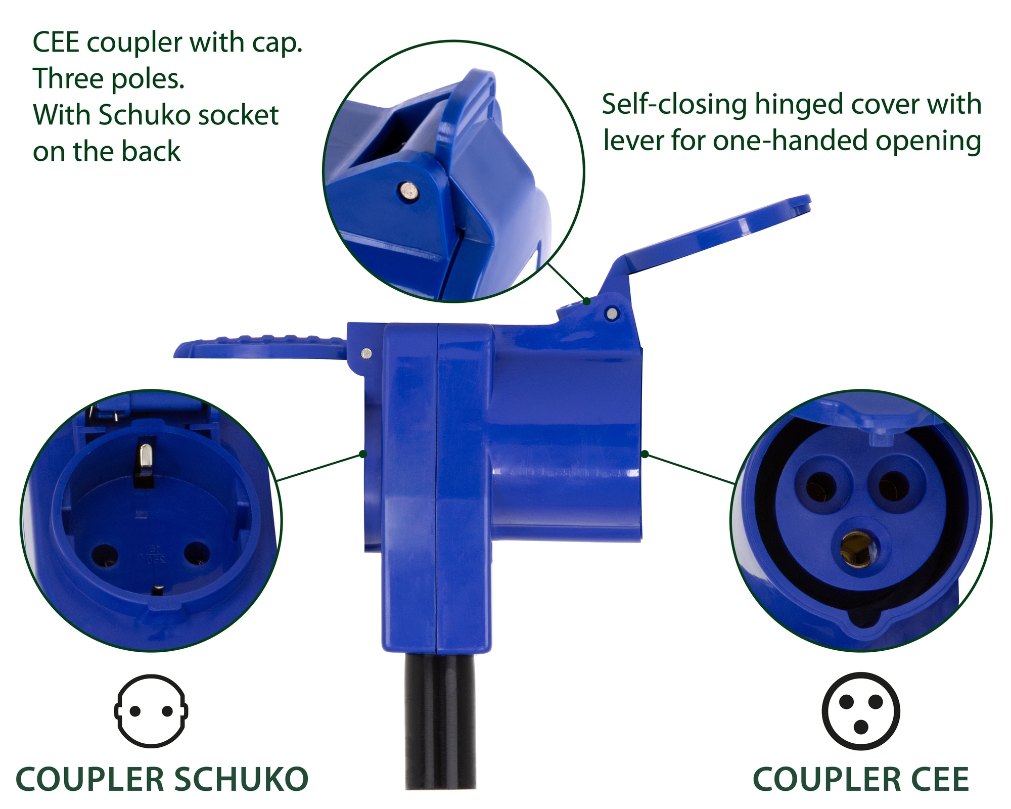 Winkelkupplung Plug CEE 90