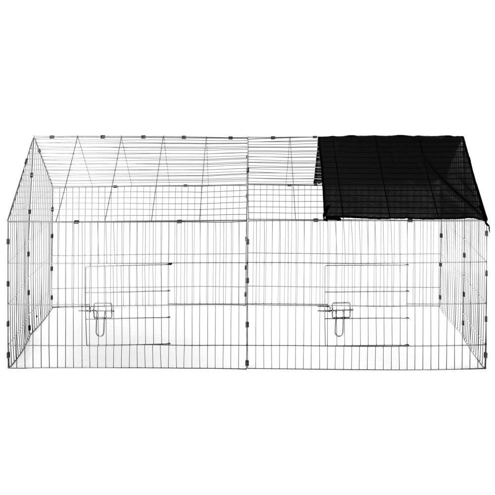 Enclos cage pour rongeurs 180 x 75 x 75 cm noir