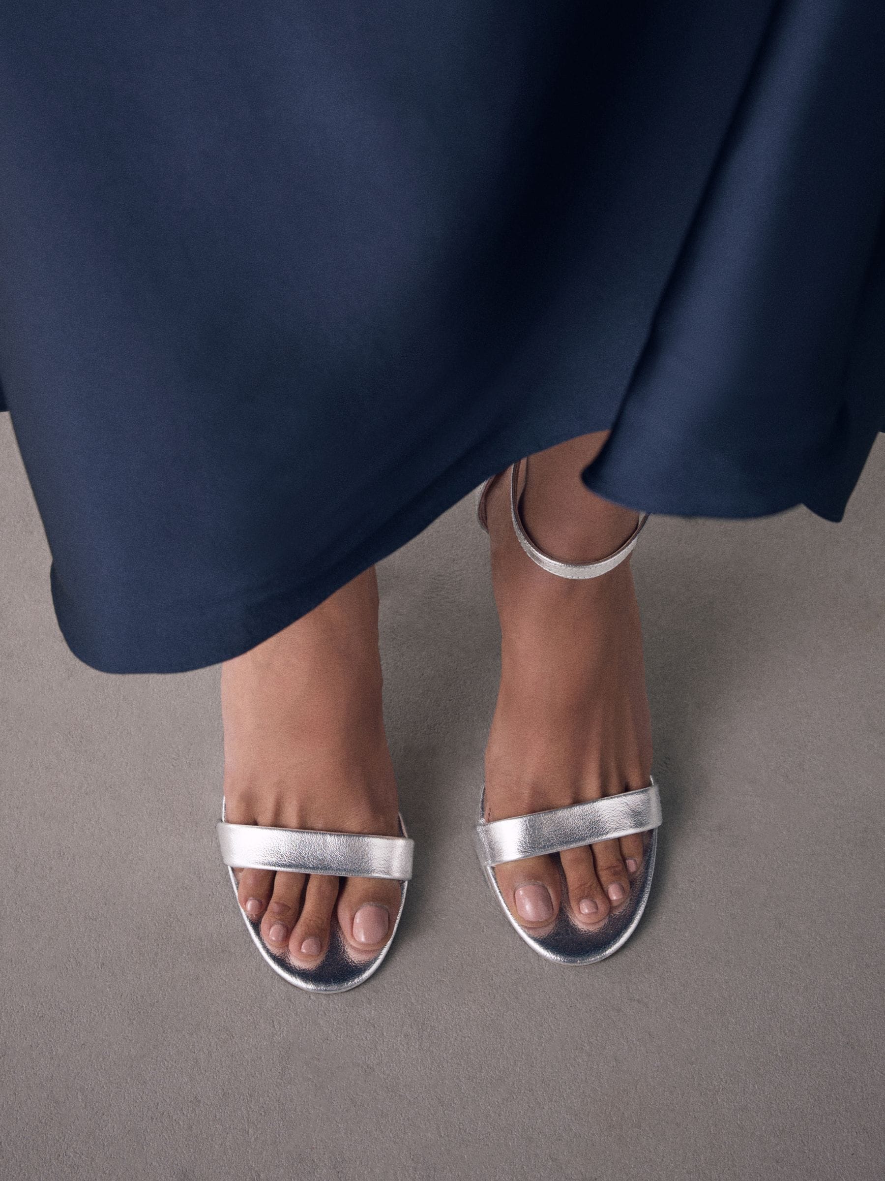 Zilver - Sandalen met blokhak