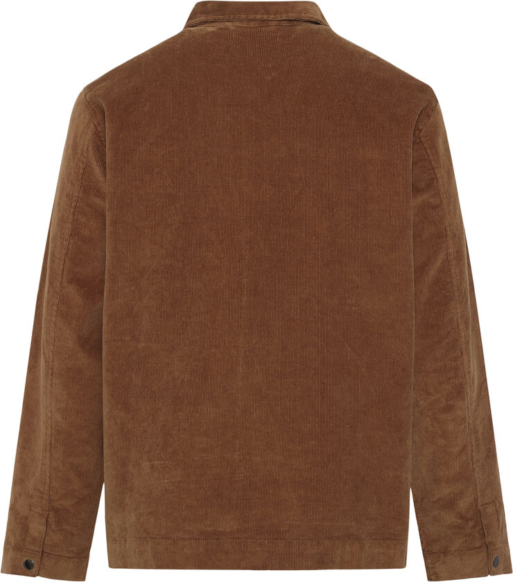 Knowledge Cotton Apparel Classic 14-wales cotton corduroy zip overshirt - GOTS/Vegan Dachshund