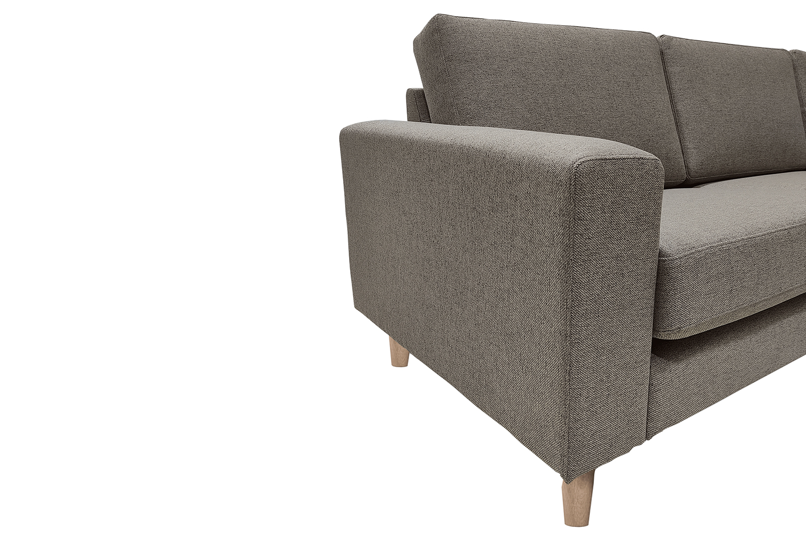 Hedda hjørnesofa Tekstil Neve 9 cappuccino med hvitoljede eikeben (1) og 18 c