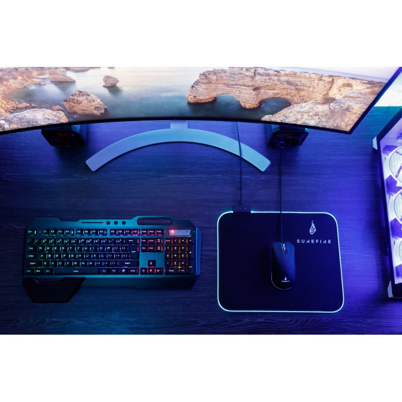SureFire Silent Flight RGB-320 Tapis de souris de jeu Noir