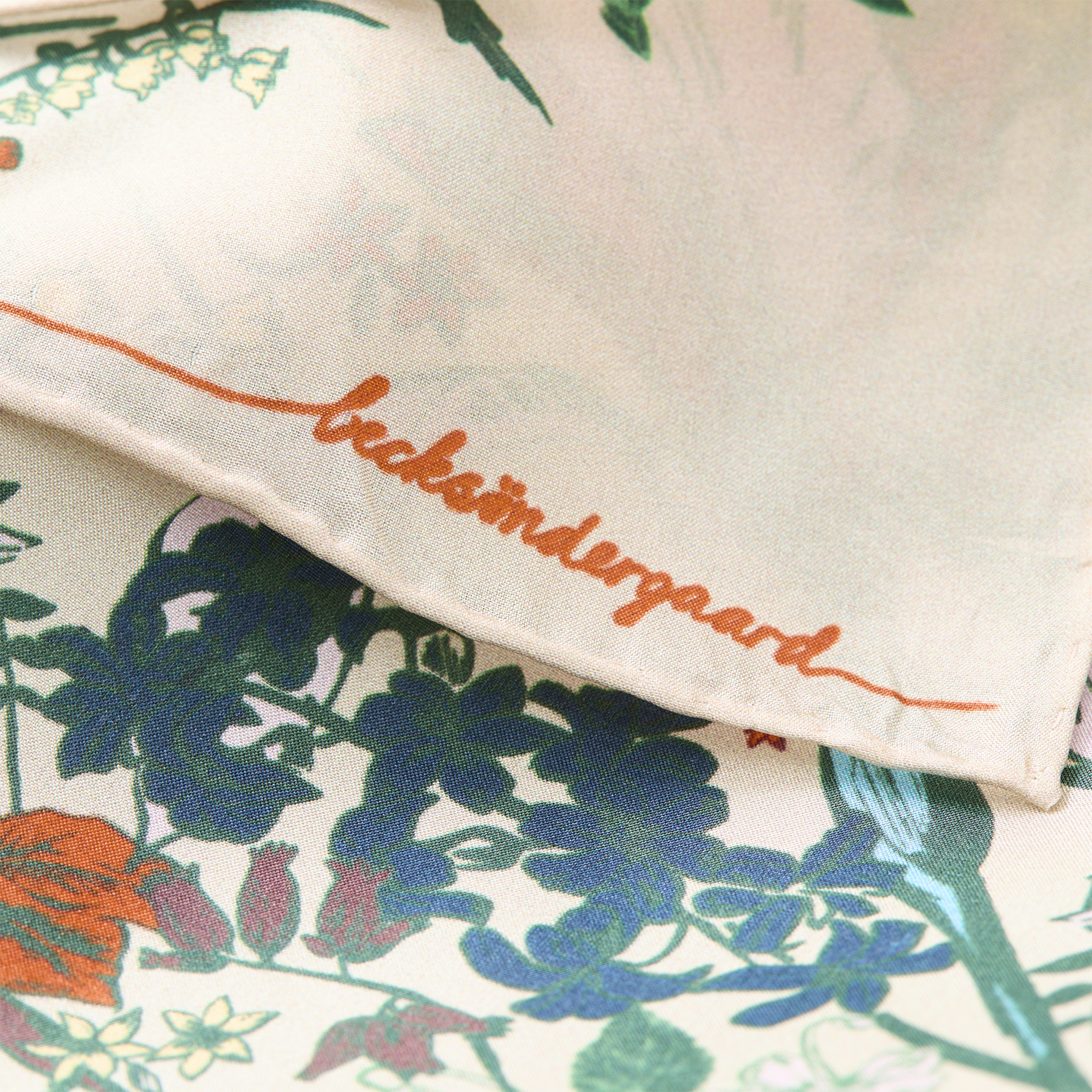 DONICA - Foulard imprimé en soie | Blanc