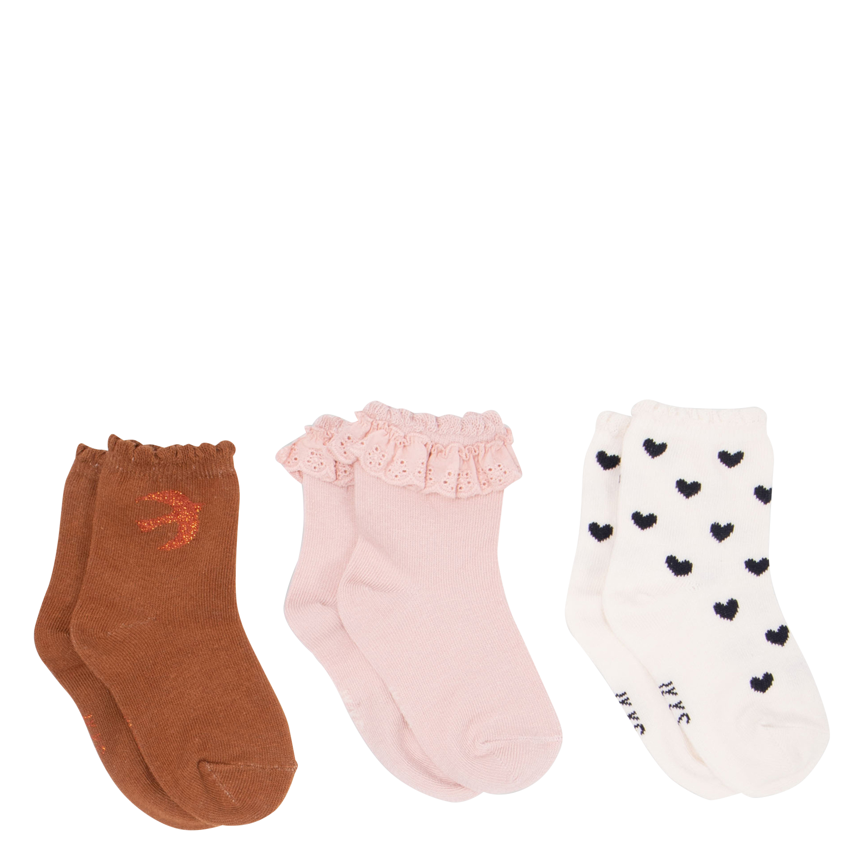 Lot de trois paires de chaussettes en coton mélangé | Blanc