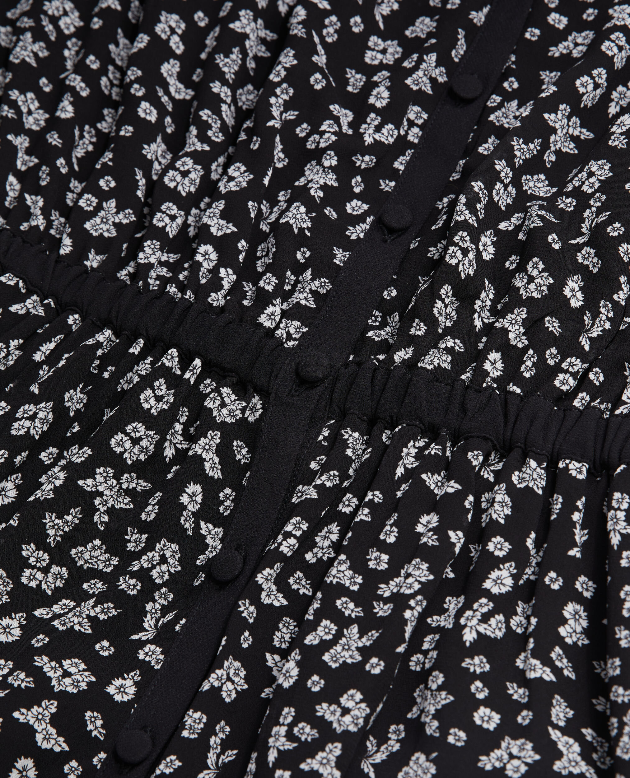 Robe longue imprimée avec boutonnage