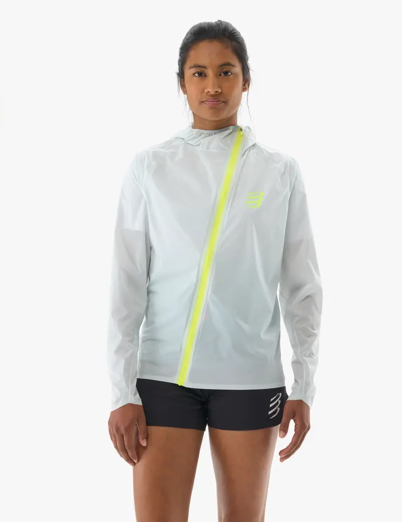 Compressport Hurricane Waterproof 10/10 Hardloopjack Wit Dames