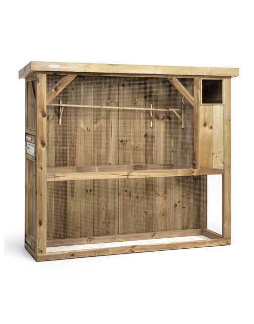 Voldux Volière R1 Rechts - Vogelverblijven - 215x70x185 cm Naturel