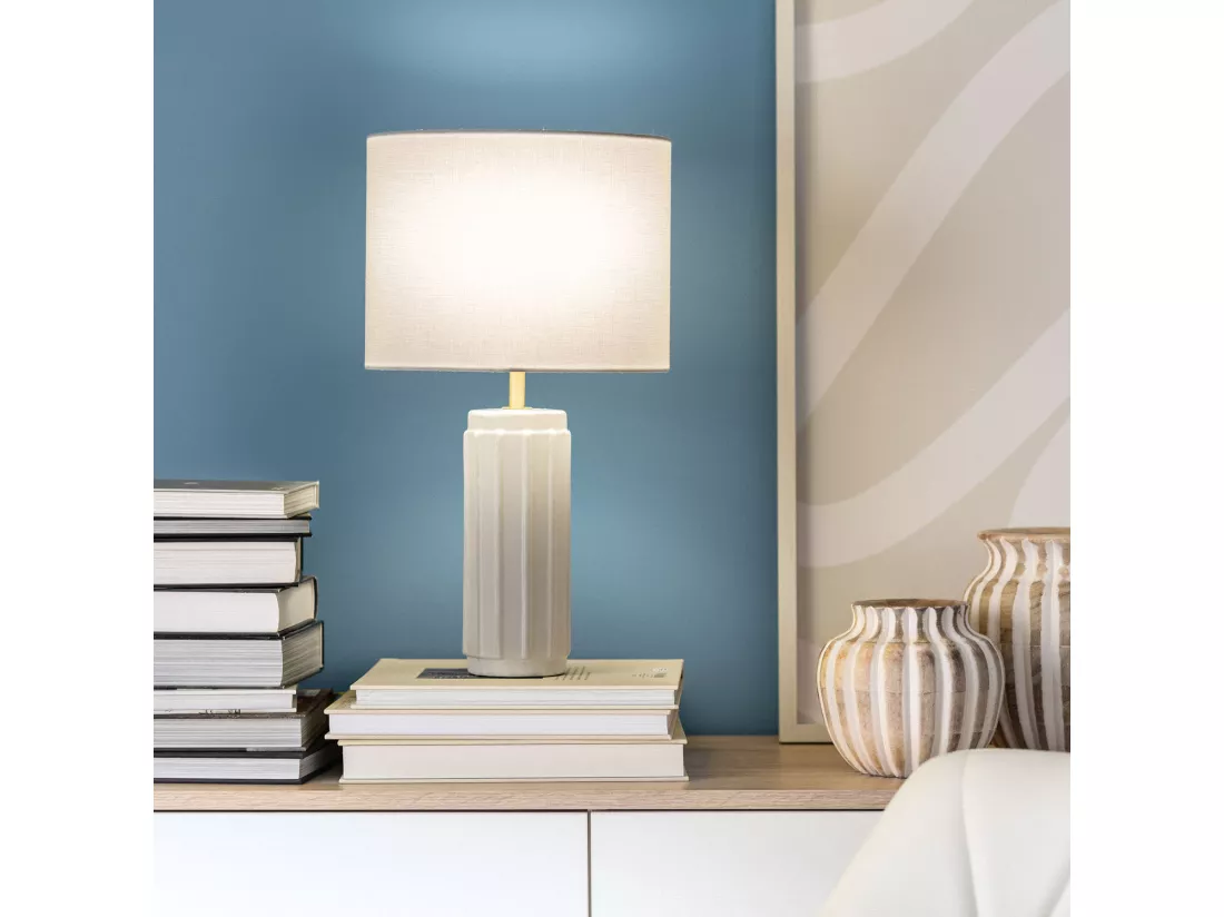 Lampe à Poser en Céramique Corbusier Blanc