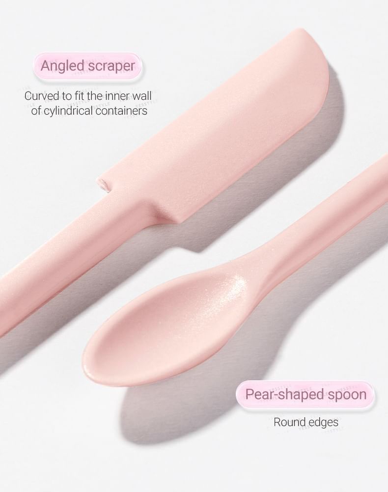 Kochanie - Siliconen make-up spatel met dubbele kop en lepel (verschillende ontwerpen)