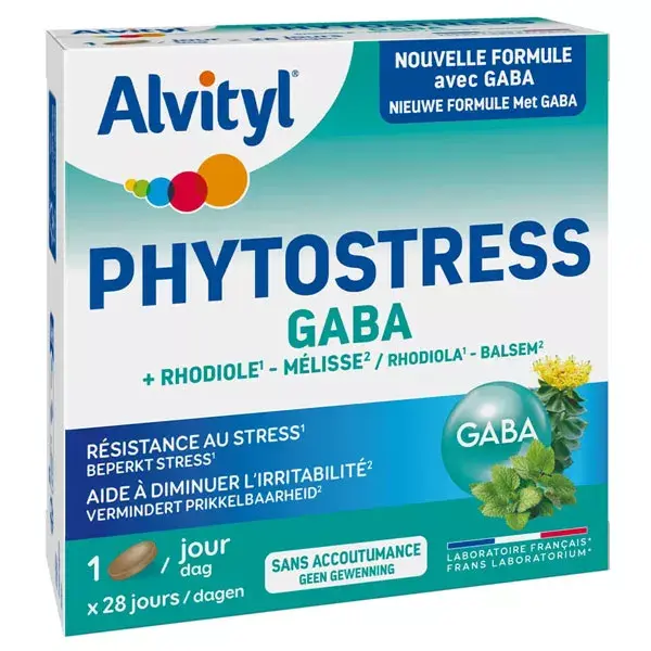 Alvityl Phytostress GABA Rhodiola Erva-cidreira (para maiores de 12 anos) 28 comprimidos