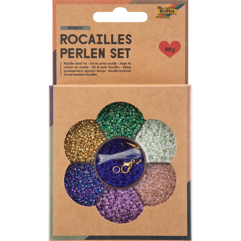 Folia Perlen Set Rocailles, Mermaid, assortiert