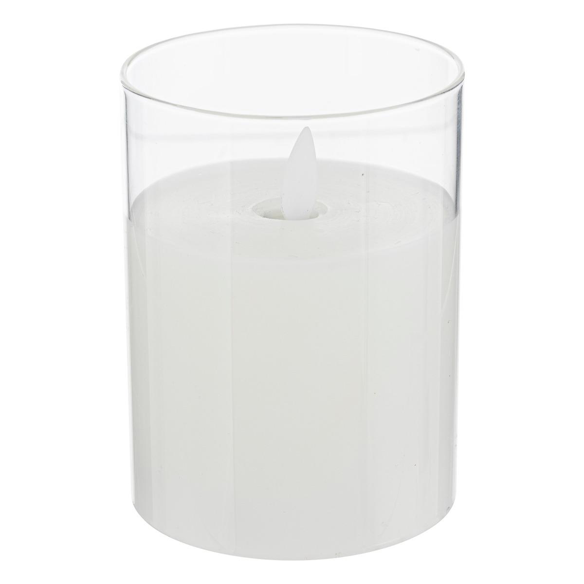 BOUGIE LED VERRE SENA D.7.5X10CM