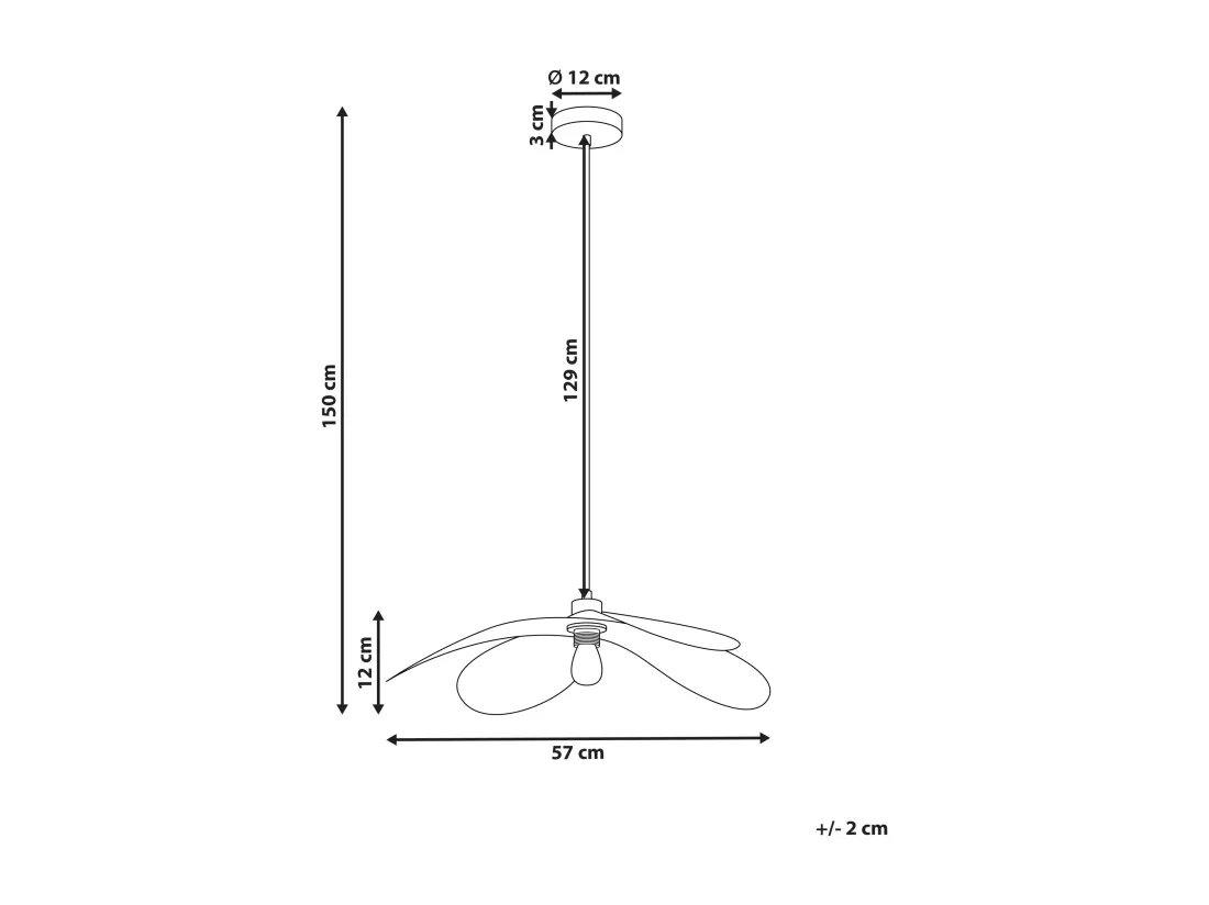Lampe suspension KOSHI Métal Noir