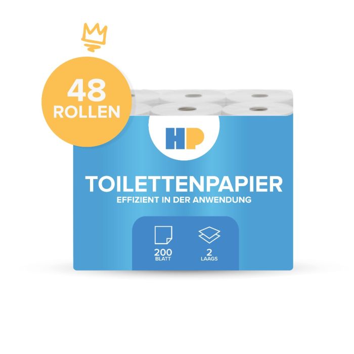 Toiletpapier 200vel 48rollen recycled wit 2laags 48 rollen (238220) (238212) (238120)