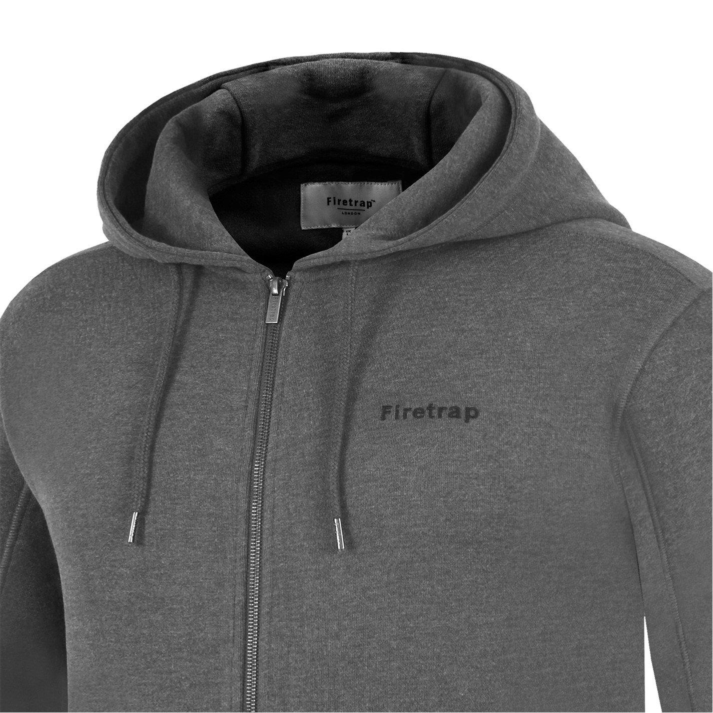 Firetrap Mens Brunel Full Zip Fleece Hoodie