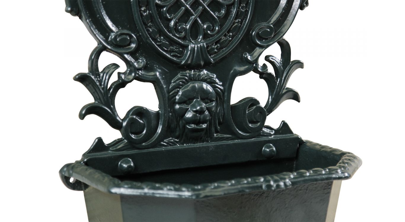 Fontaine de jardin aluminium vert 34.5x18x58.5cm