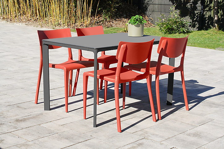 Chaise de jardin Town brique polypropylène