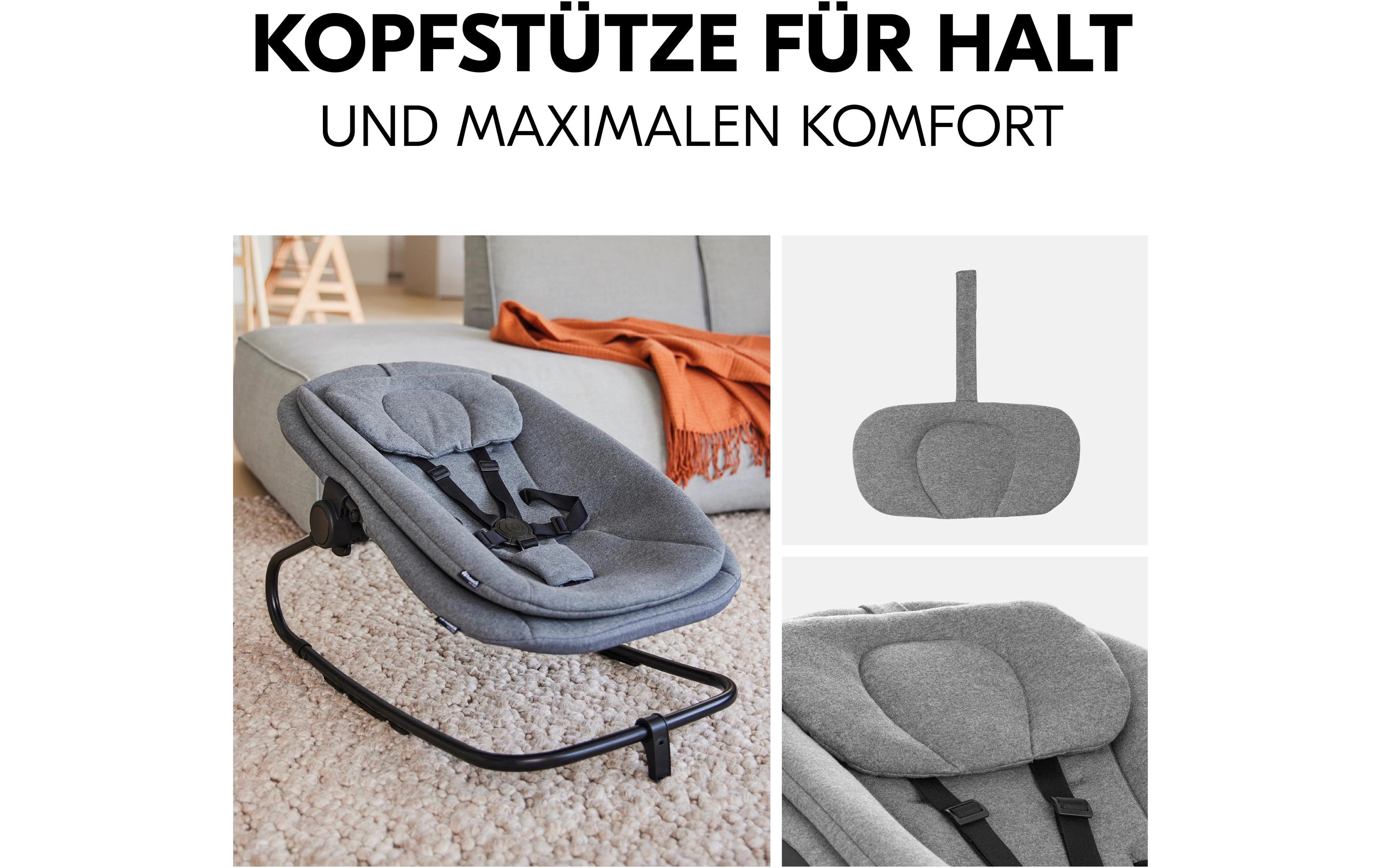 Hochstuhlaufsatz Alpha+/Beta+ Dark Grey Melange3-in-1 Babywippe ab Geburt