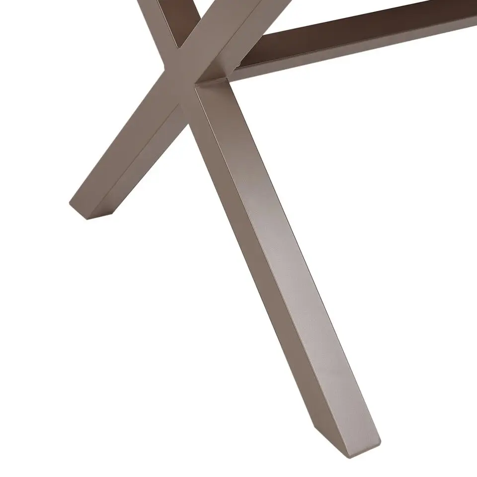 TIANO - Tuintafel - Taupe - Aluminium