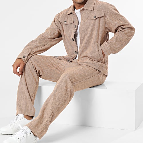 Ensemble Veste Et Pantalon Camel Chiné